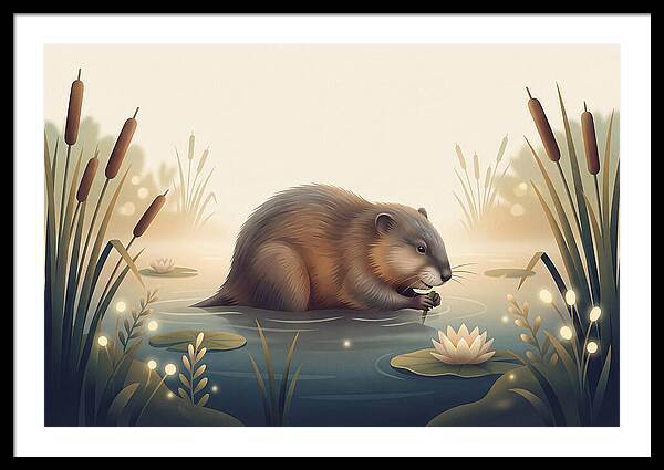 Muskrat In The Wetlands