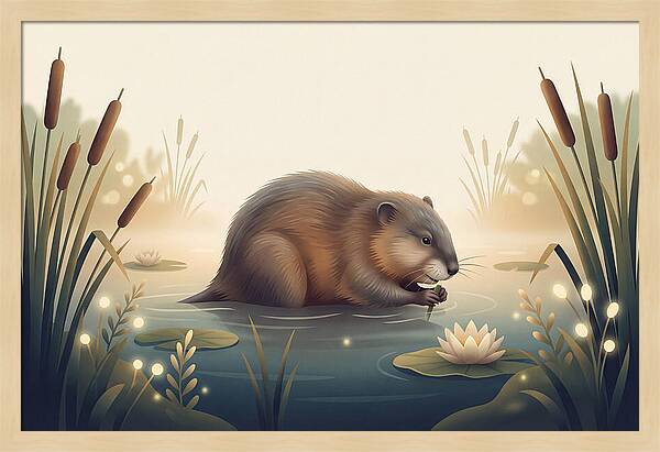 Muskrat In The Wetlands