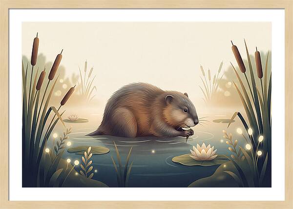 Muskrat In The Wetlands