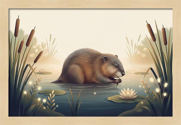 Muskrat In The Wetlands