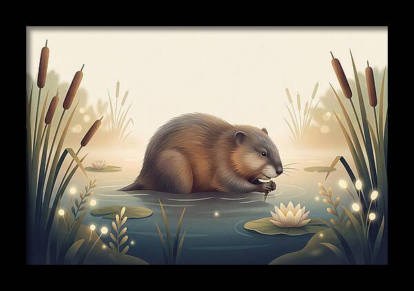 Muskrat In The Wetlands