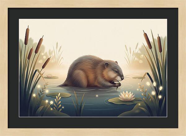 Muskrat In The Wetlands