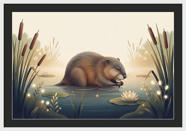 Muskrat In The Wetlands
