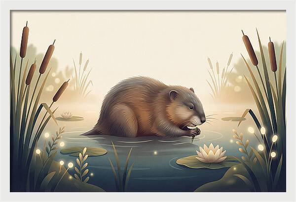 Muskrat In The Wetlands