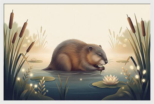Muskrat In The Wetlands