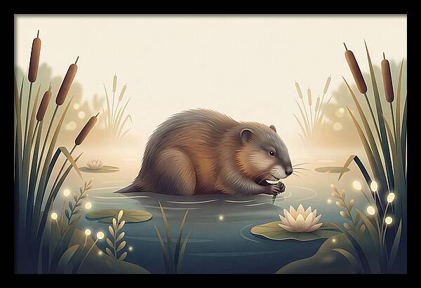 Muskrat In The Wetlands