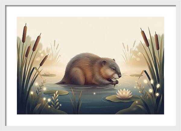 Muskrat In The Wetlands