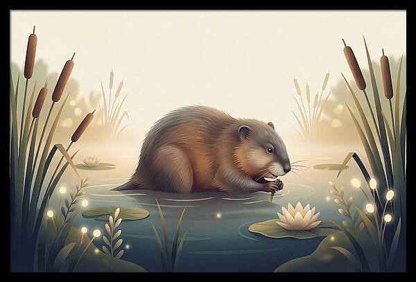 Muskrat In The Wetlands