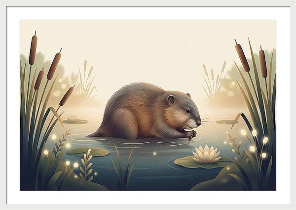 Muskrat In The Wetlands
