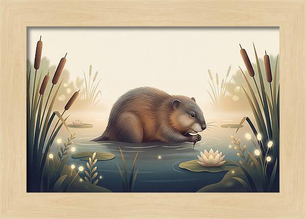 Muskrat In The Wetlands