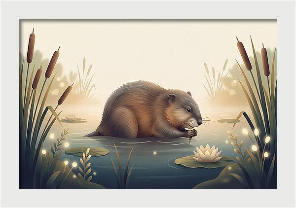 Muskrat In The Wetlands