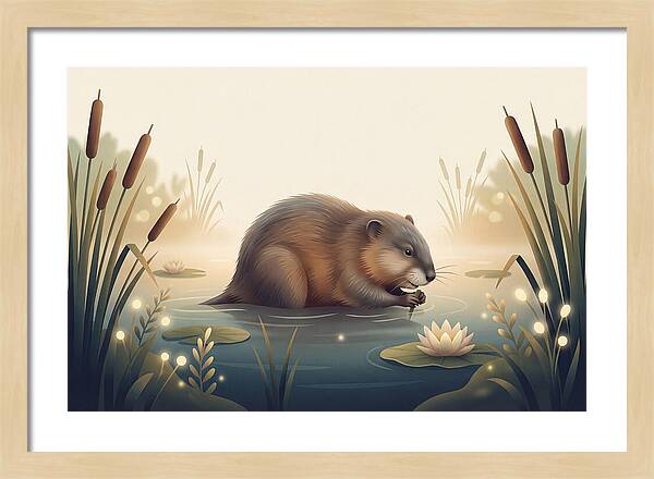 Muskrat In The Wetlands