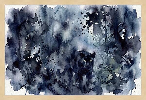 Mysterious Panther In Shadows