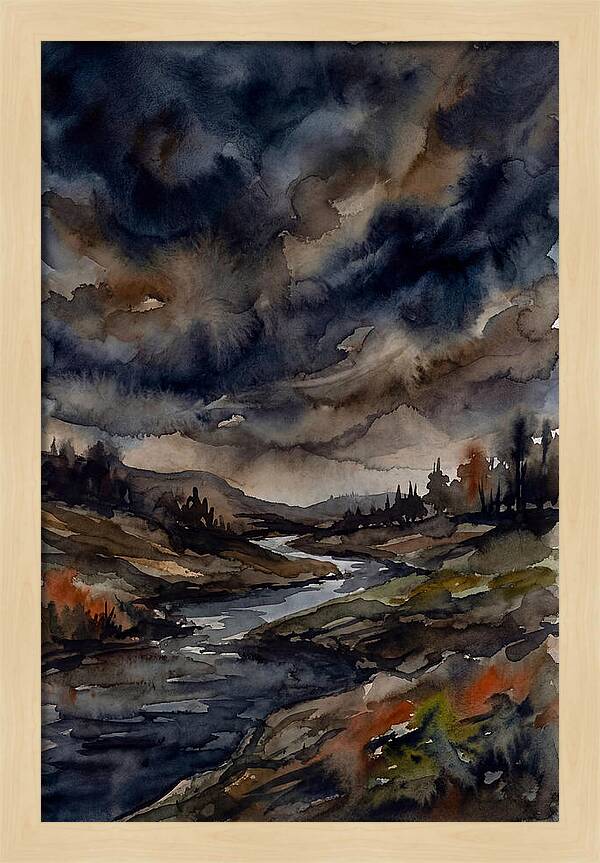 Mysterious Twilight Over Tranquil Fields