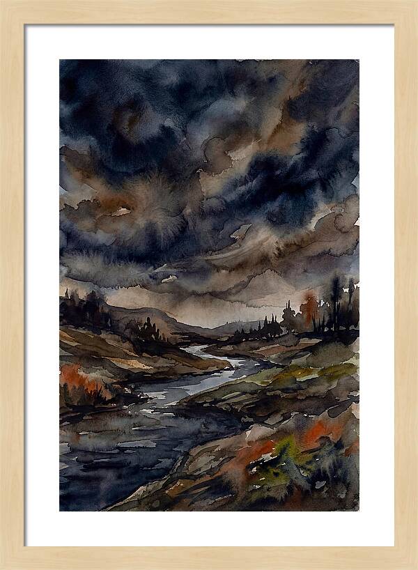Mysterious Twilight Over Tranquil Fields