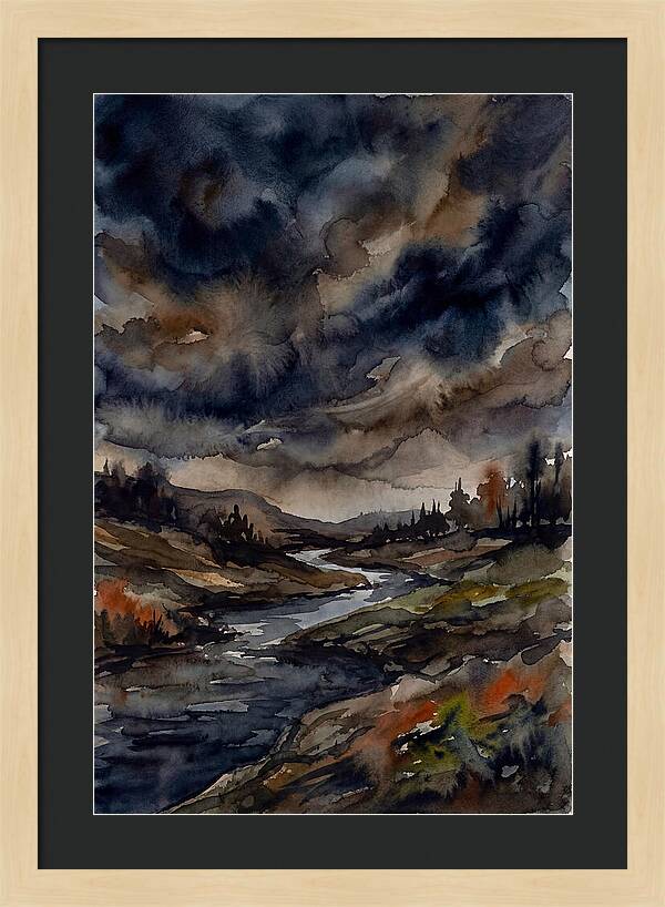 Mysterious Twilight Over Tranquil Fields