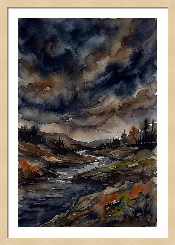Mysterious Twilight Over Tranquil Fields