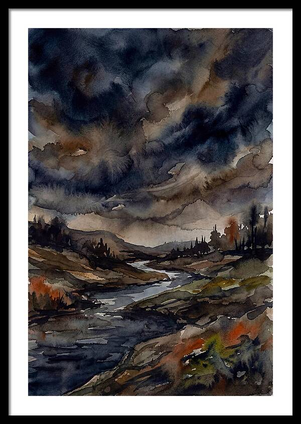 Mysterious Twilight Over Tranquil Fields