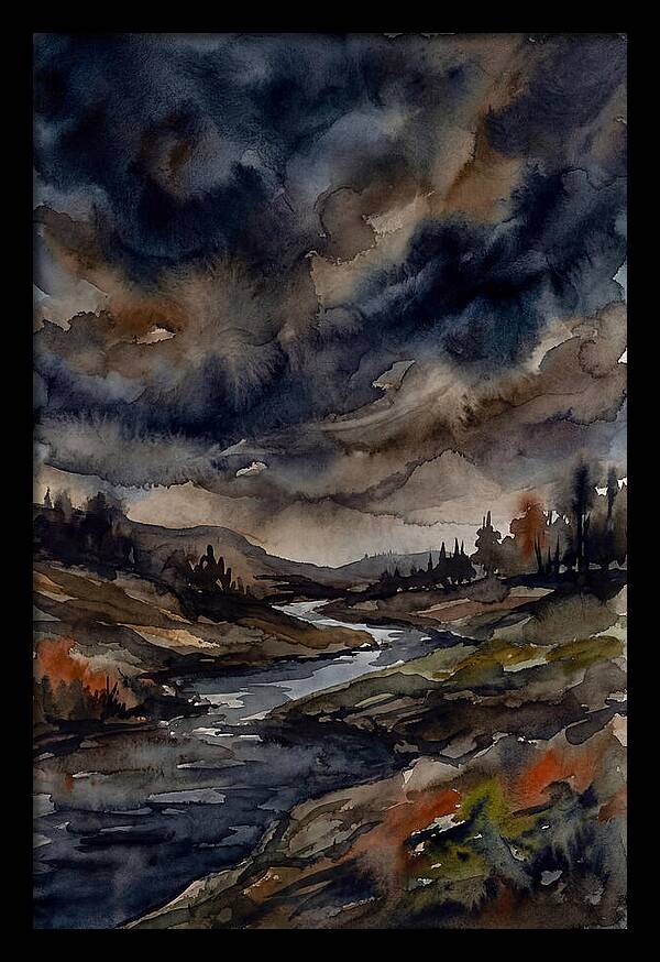 Mysterious Twilight Over Tranquil Fields