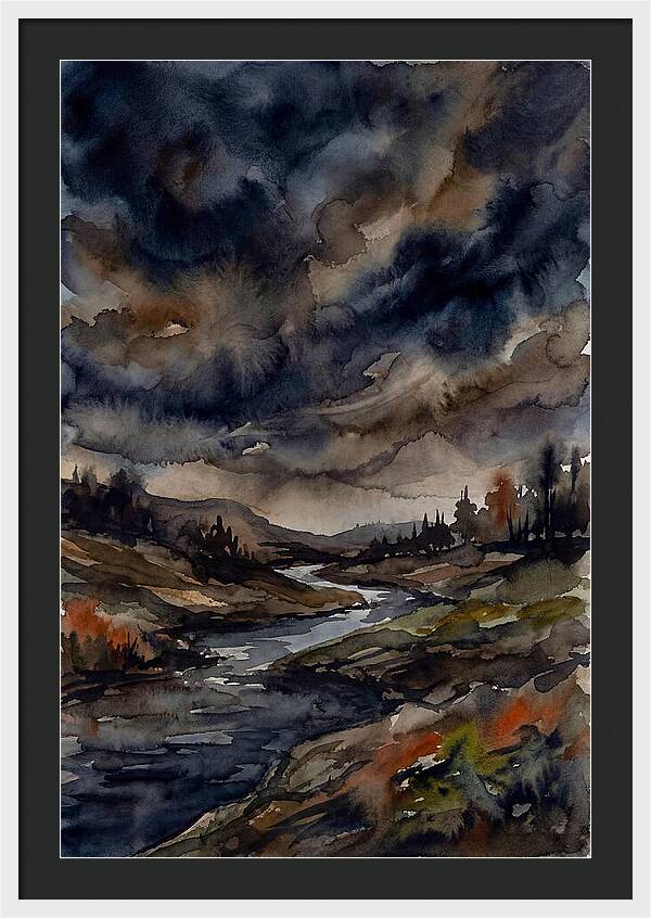 Mysterious Twilight Over Tranquil Fields