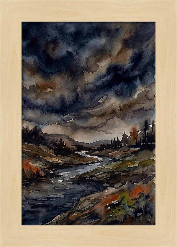 Mysterious Twilight Over Tranquil Fields