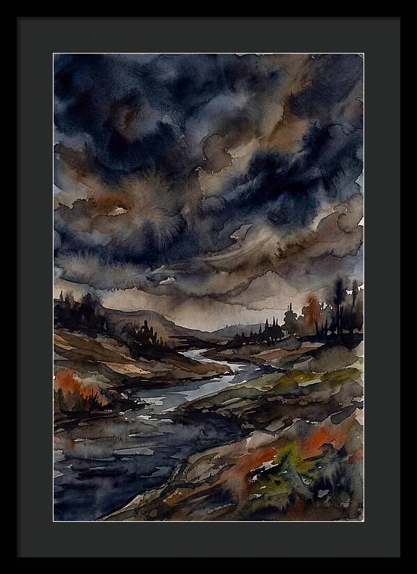 Mysterious Twilight Over Tranquil Fields