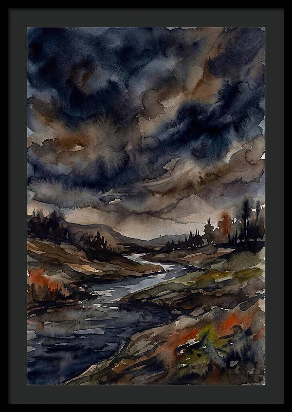 Mysterious Twilight Over Tranquil Fields
