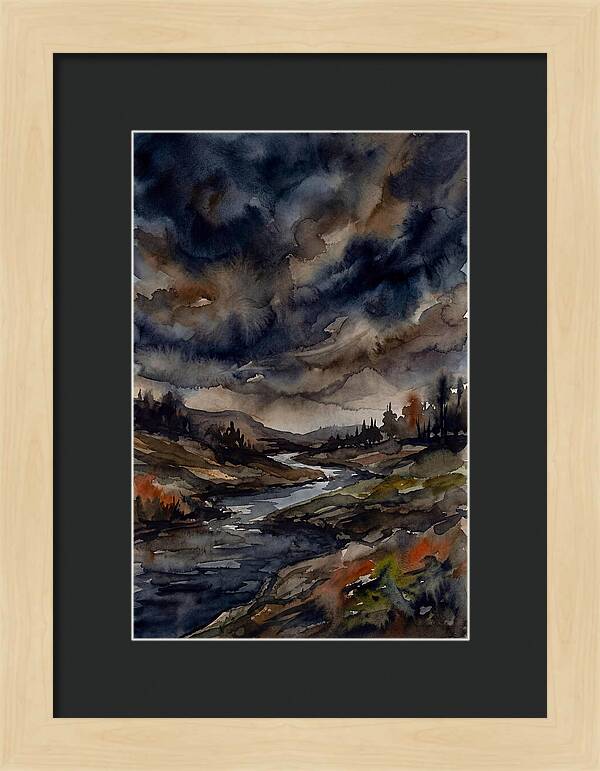 Mysterious Twilight Over Tranquil Fields