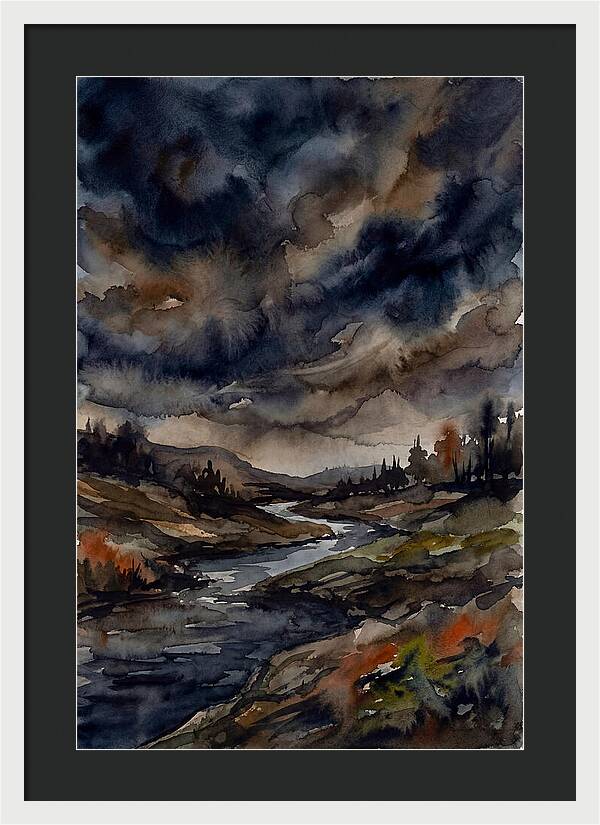 Mysterious Twilight Over Tranquil Fields