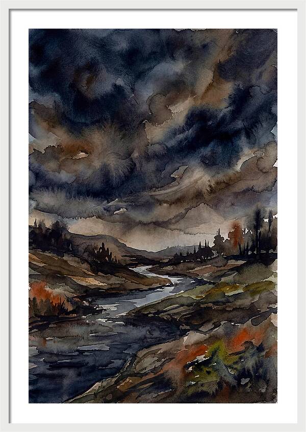 Mysterious Twilight Over Tranquil Fields