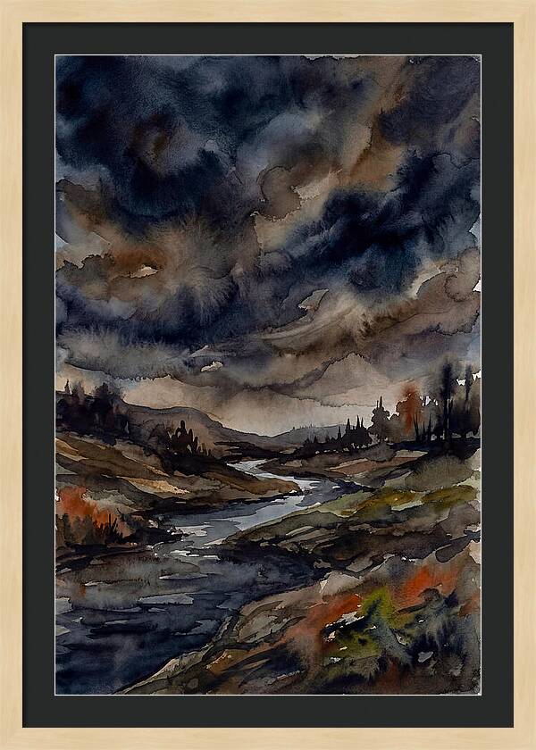Mysterious Twilight Over Tranquil Fields