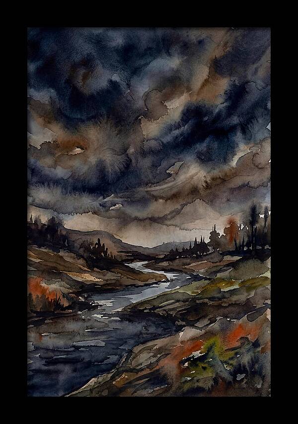 Mysterious Twilight Over Tranquil Fields