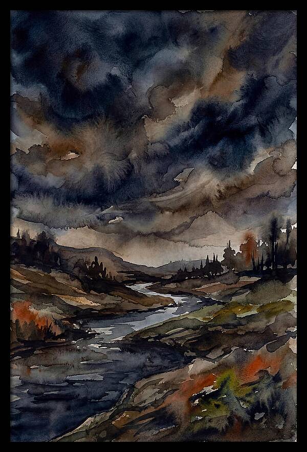 Mysterious Twilight Over Tranquil Fields