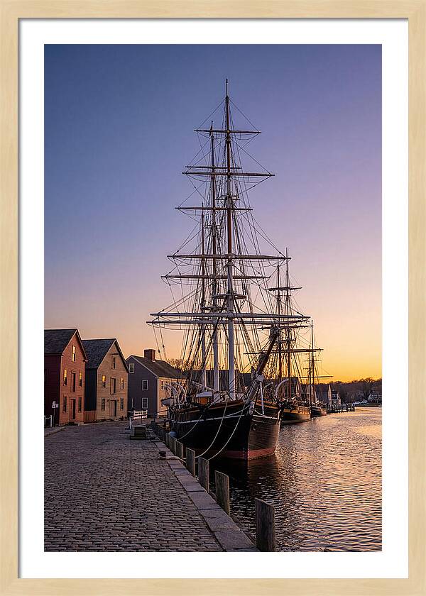 Mystic Seaport At Golden Hour