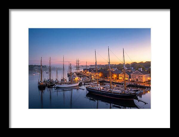 Mystic Seaport Harbor At Dawn