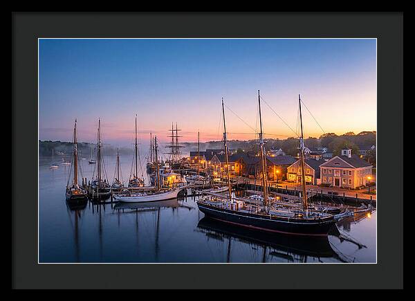 Mystic Seaport Harbor At Dawn