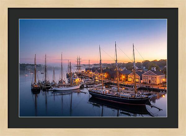 Mystic Seaport Harbor At Dawn