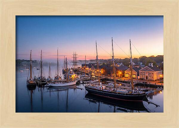 Mystic Seaport Harbor At Dawn