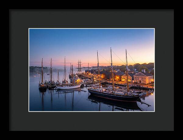 Mystic Seaport Harbor At Dawn