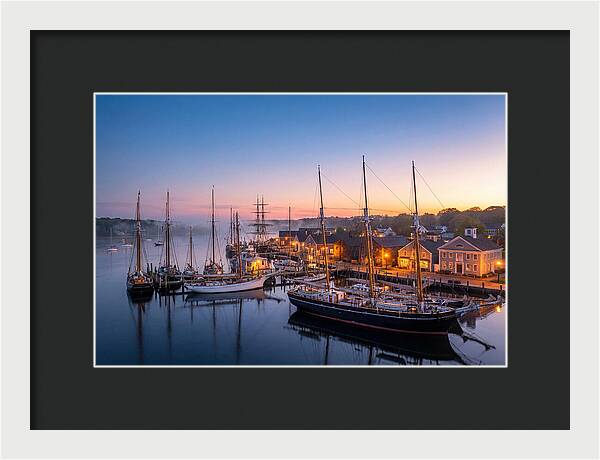 Mystic Seaport Harbor At Dawn