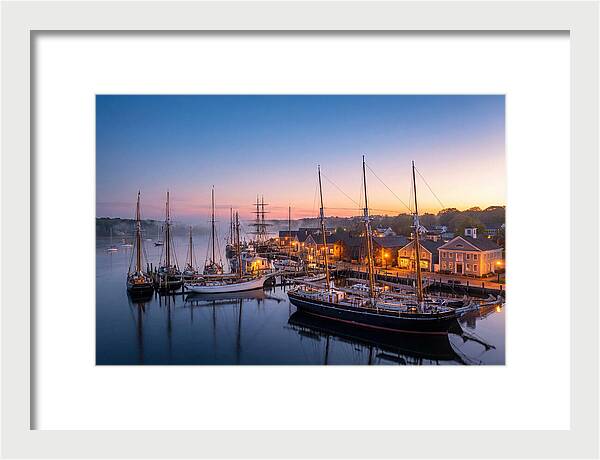 Mystic Seaport Harbor At Dawn