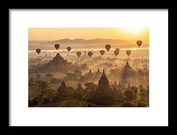Mystical Dawn Over Bagan Temples
