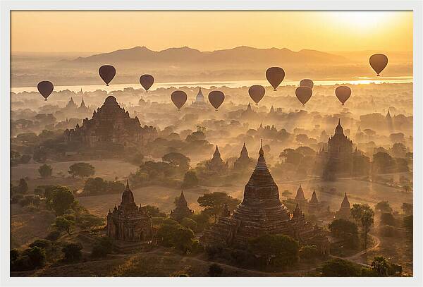 Mystical Dawn Over Bagan Temples