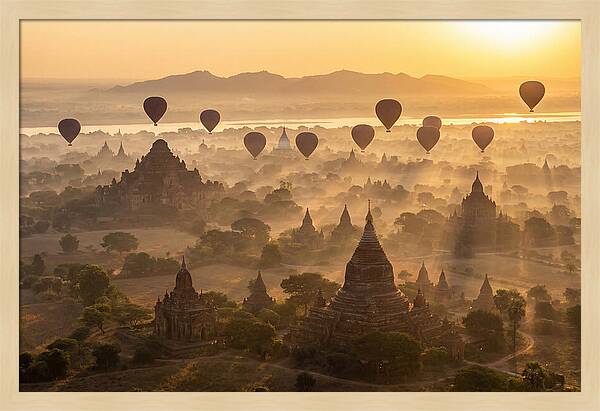 Mystical Dawn Over Bagan Temples