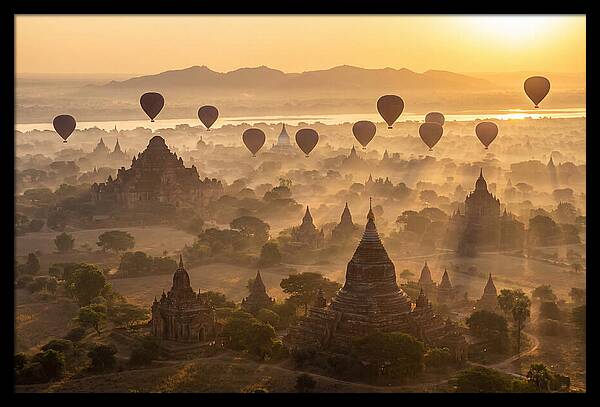 Mystical Dawn Over Bagan Temples