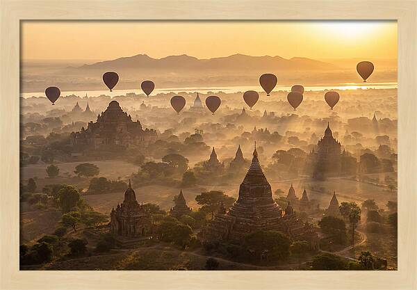 Mystical Dawn Over Bagan Temples