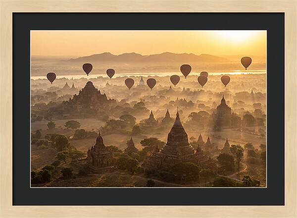 Mystical Dawn Over Bagan Temples