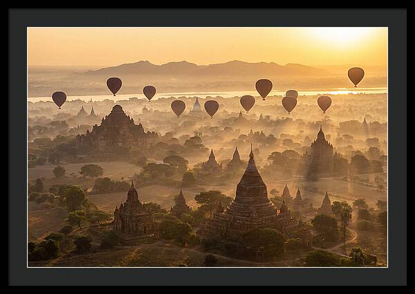 Mystical Dawn Over Bagan Temples