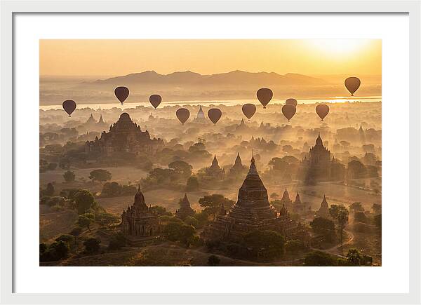 Mystical Dawn Over Bagan Temples