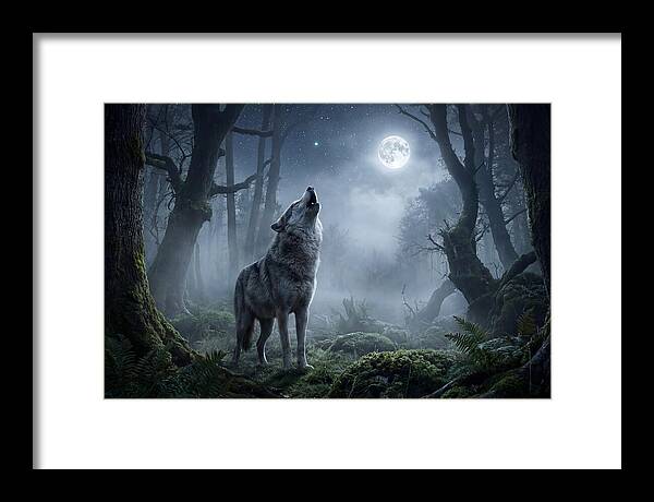 Mystical Wolves Under The Moon
